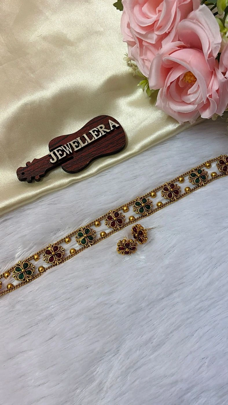 Multi Floral Choker 1