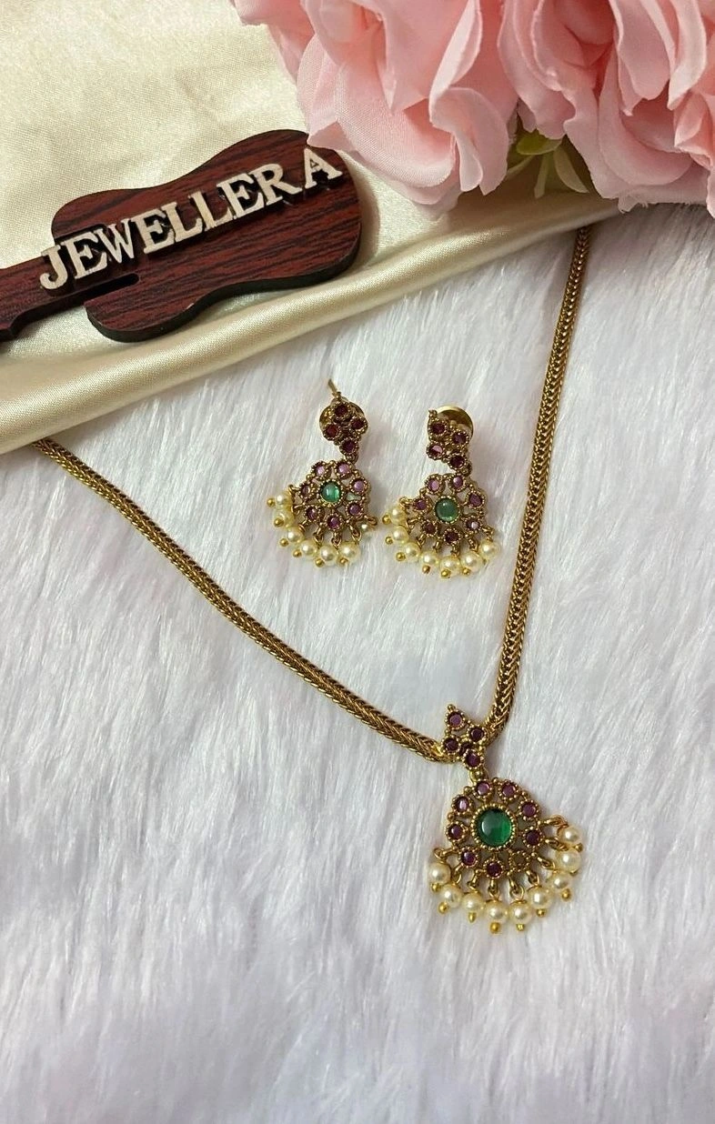 Ruby Stone Pendant Attigai 1