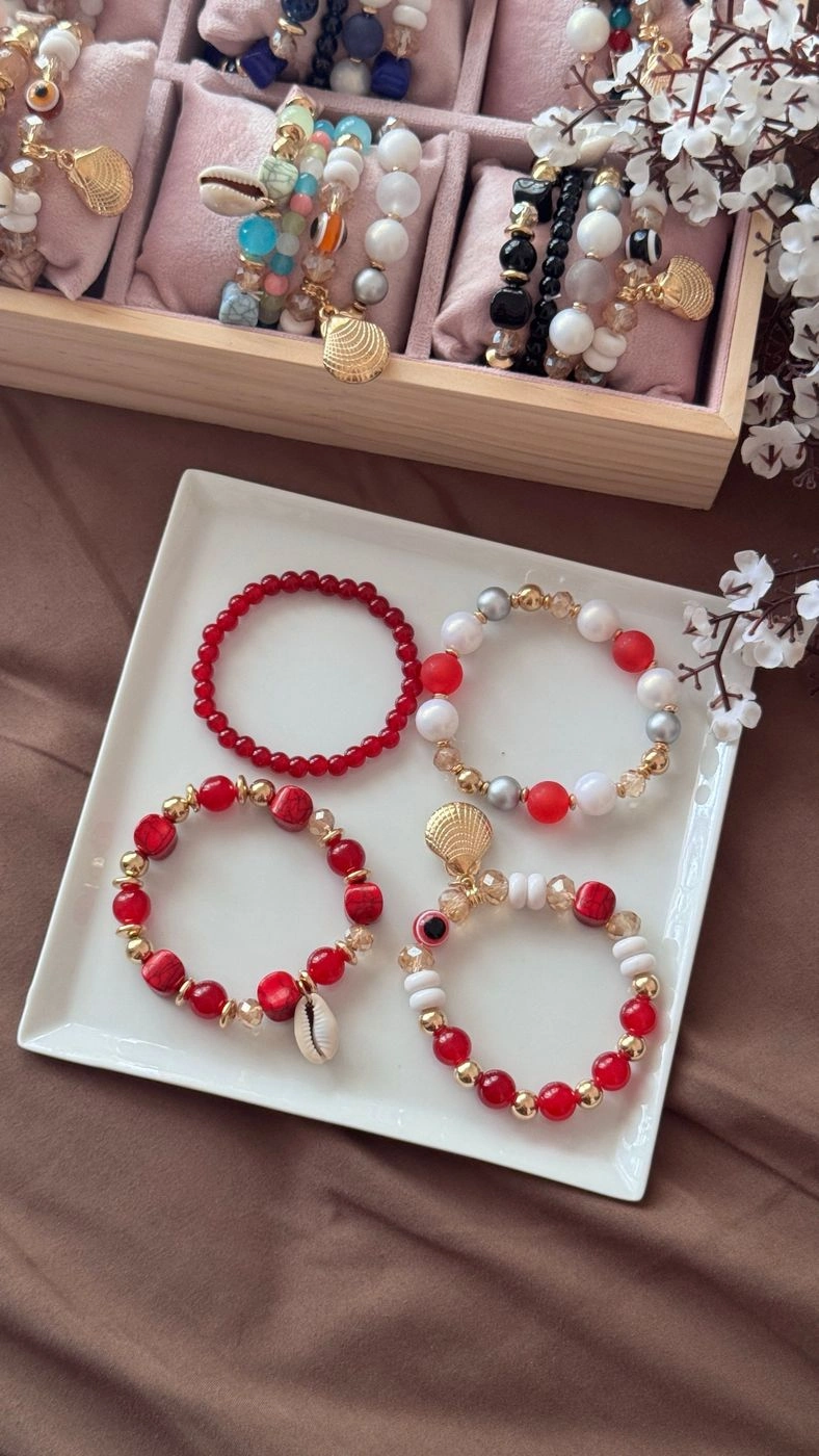 Beaded braclet (set of 4) 1