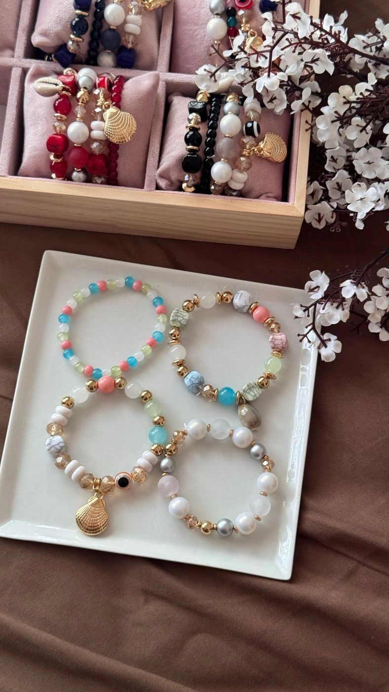 Beaded braclet (set of 4) 5