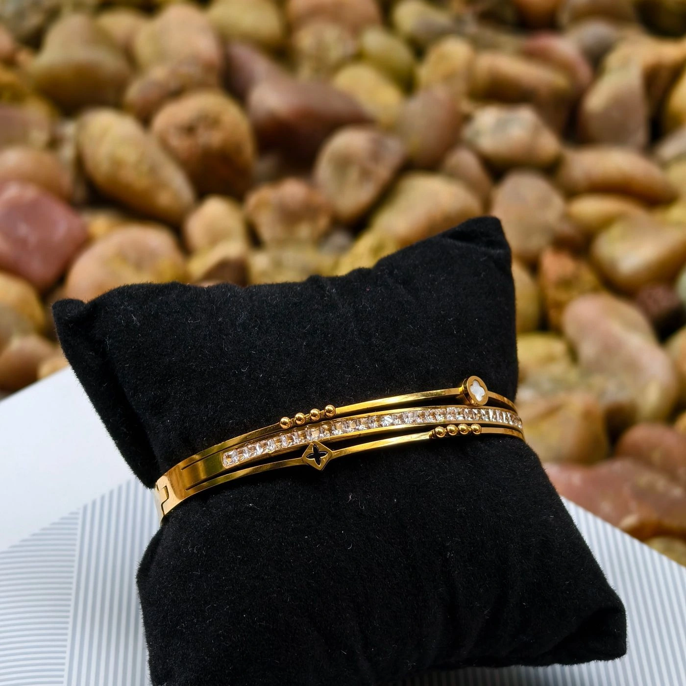 Dimond Clover Stack Bracelet 2