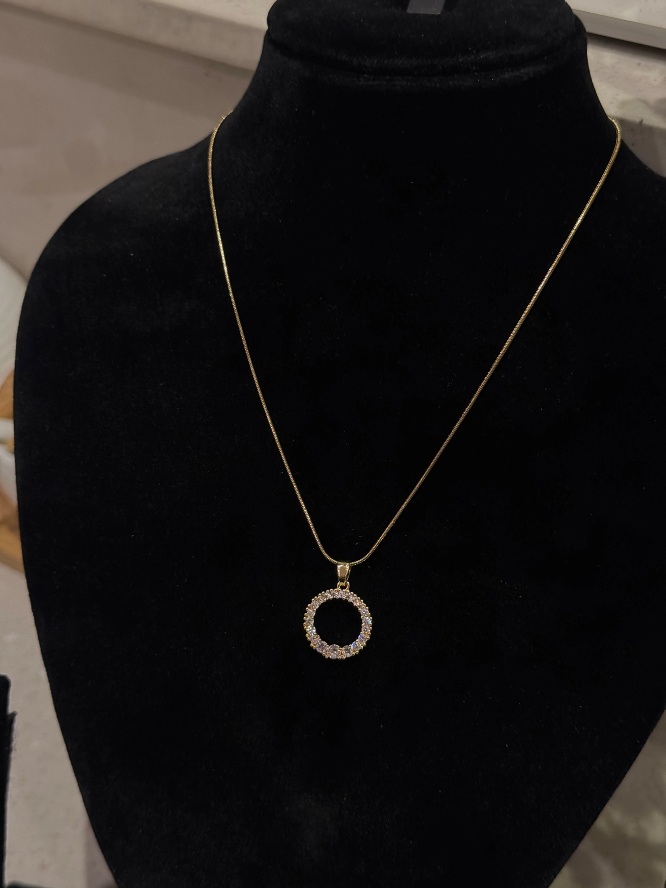 Dimond Hoop Necklace 1