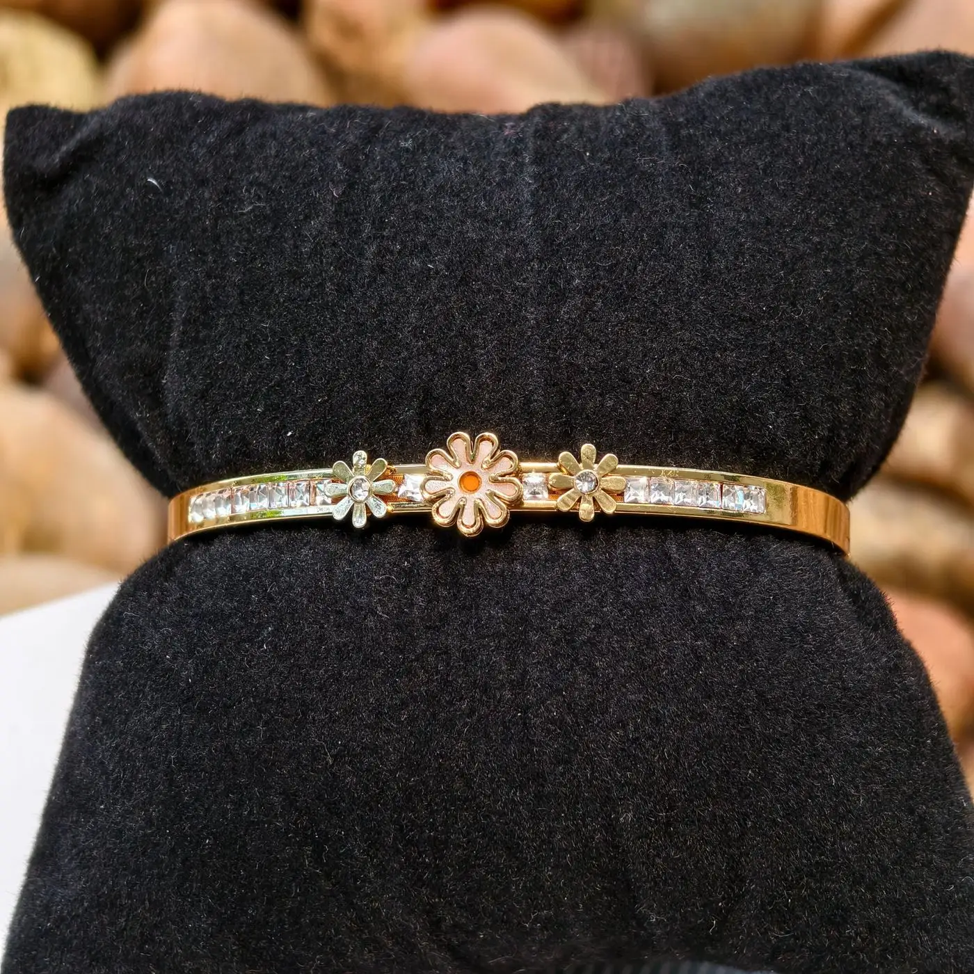 Simple Diamond Daisy Bracelet (small) 2