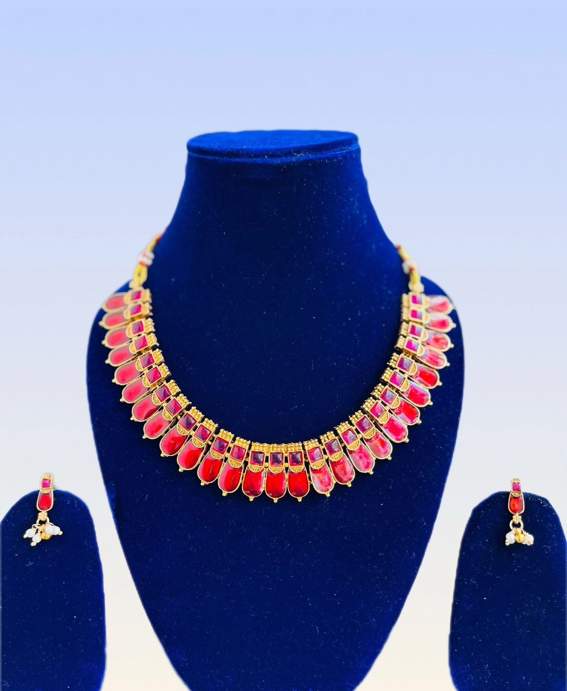 Red Palakka Choker Set 1