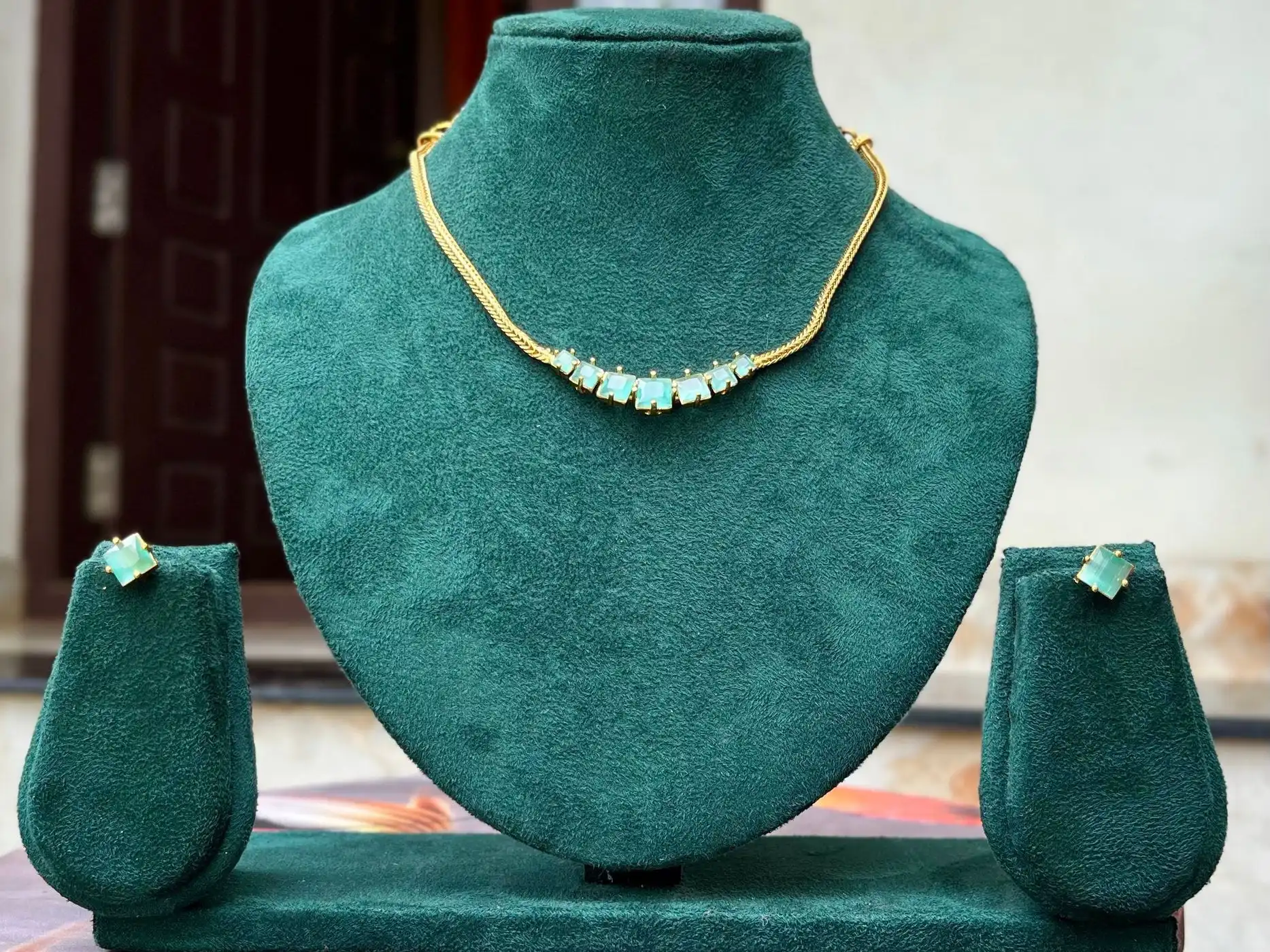 Ocean blue Stone choker 6