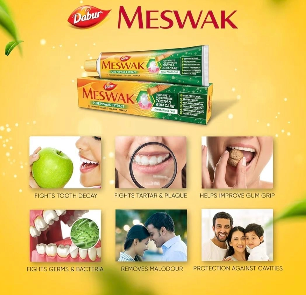 Meswak Tooth Paste 500 grm(200+200+100)grms