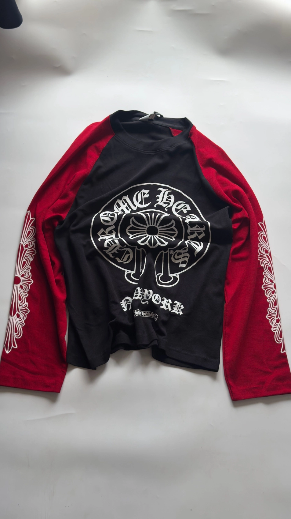 Chrome heart Red waffle tee