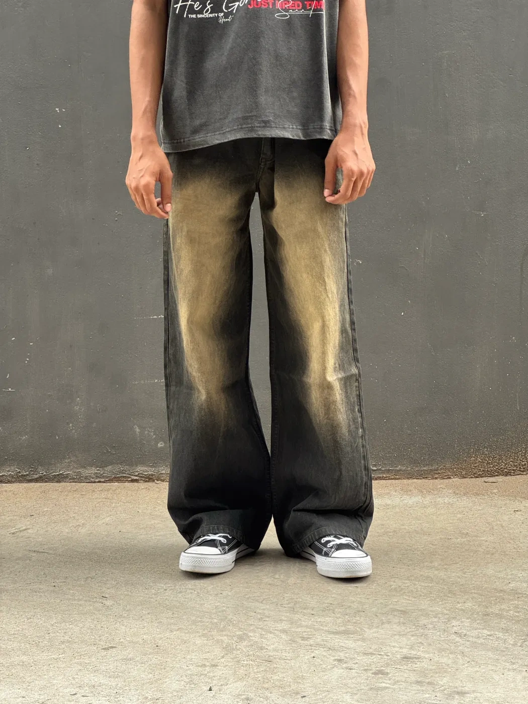 Desert Faded wide leg Jean