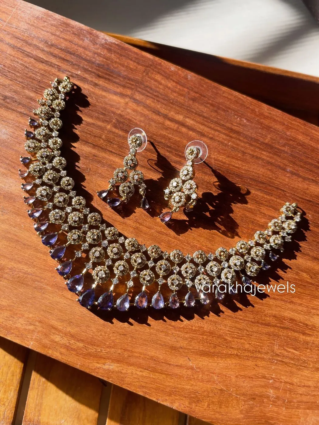 Elegant Purple AD Necklace