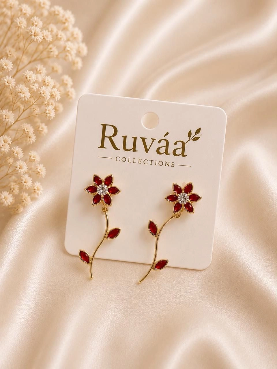 Floral drop earrings