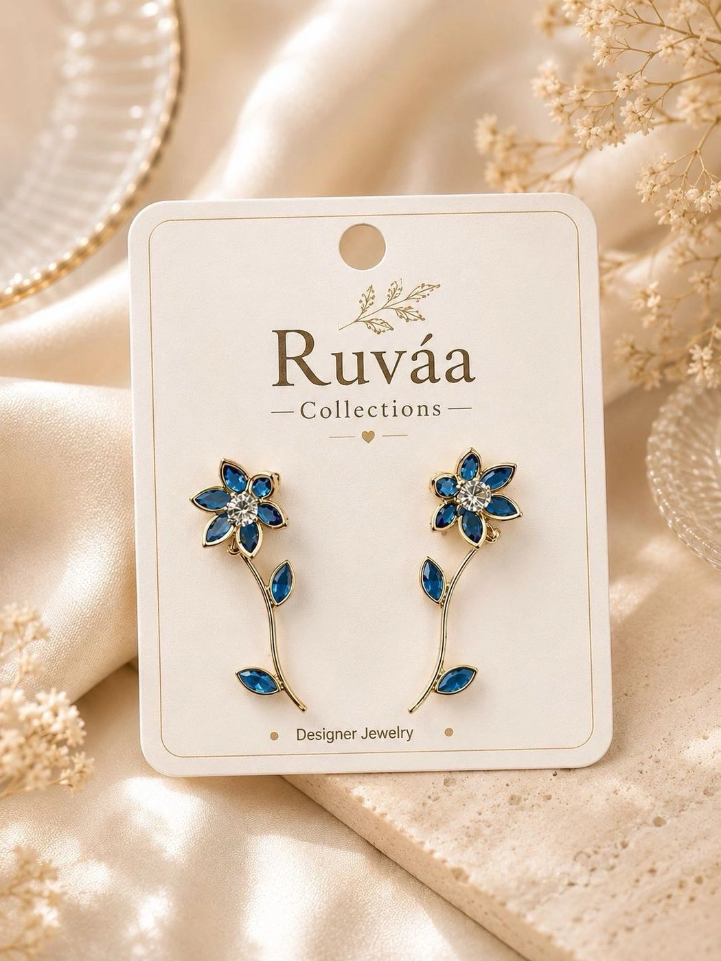 Floral drop earrings