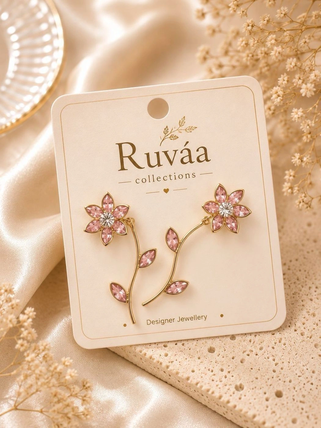 Floral drop earrings 3