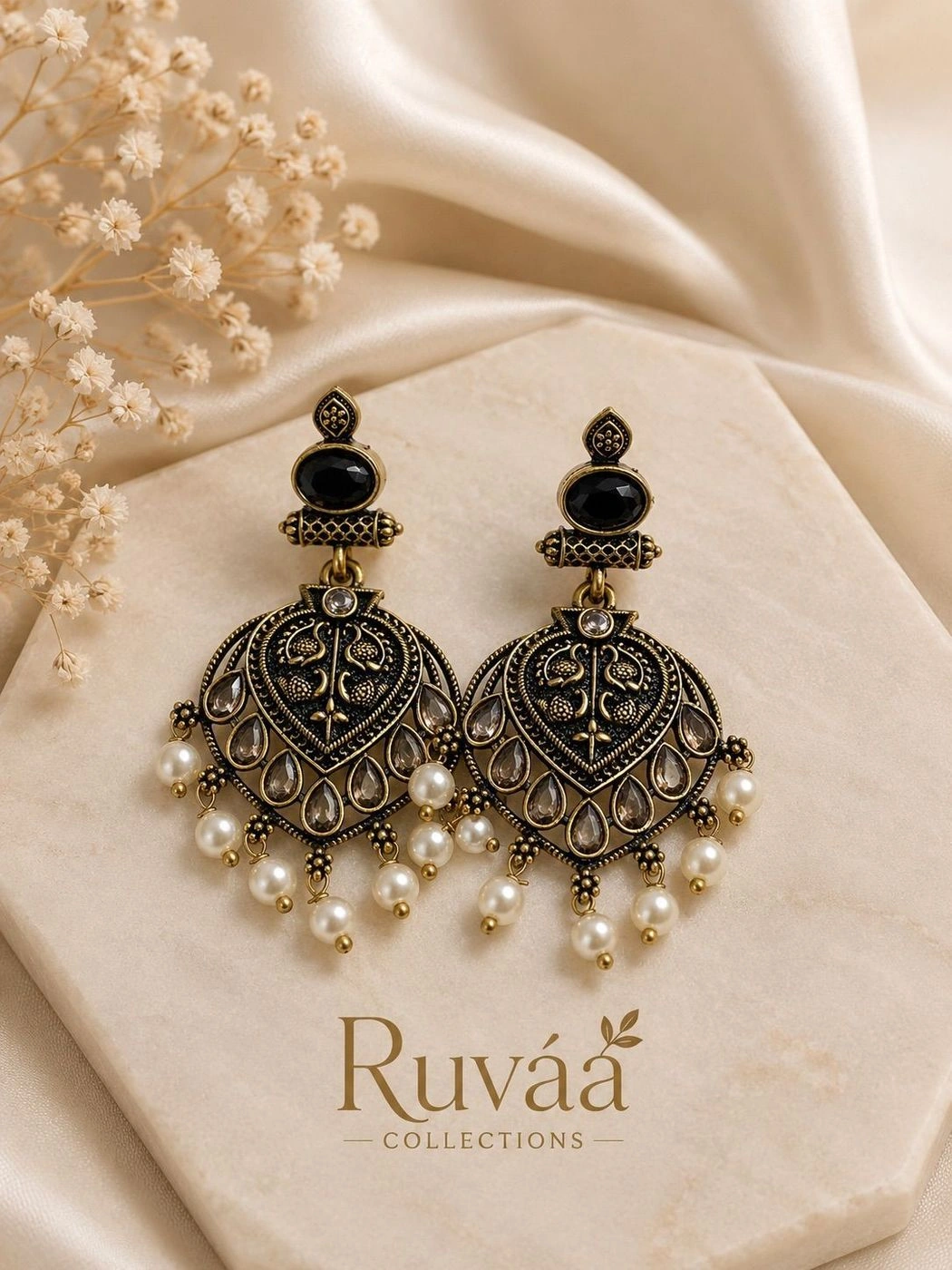 Chandbali ethnic earrings