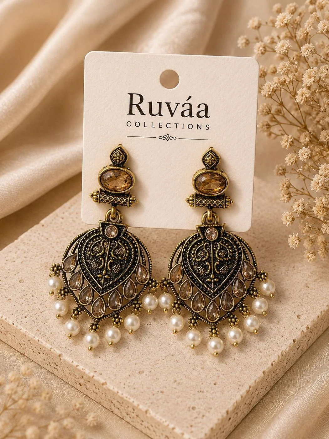 Chandbali ethnic earrings
