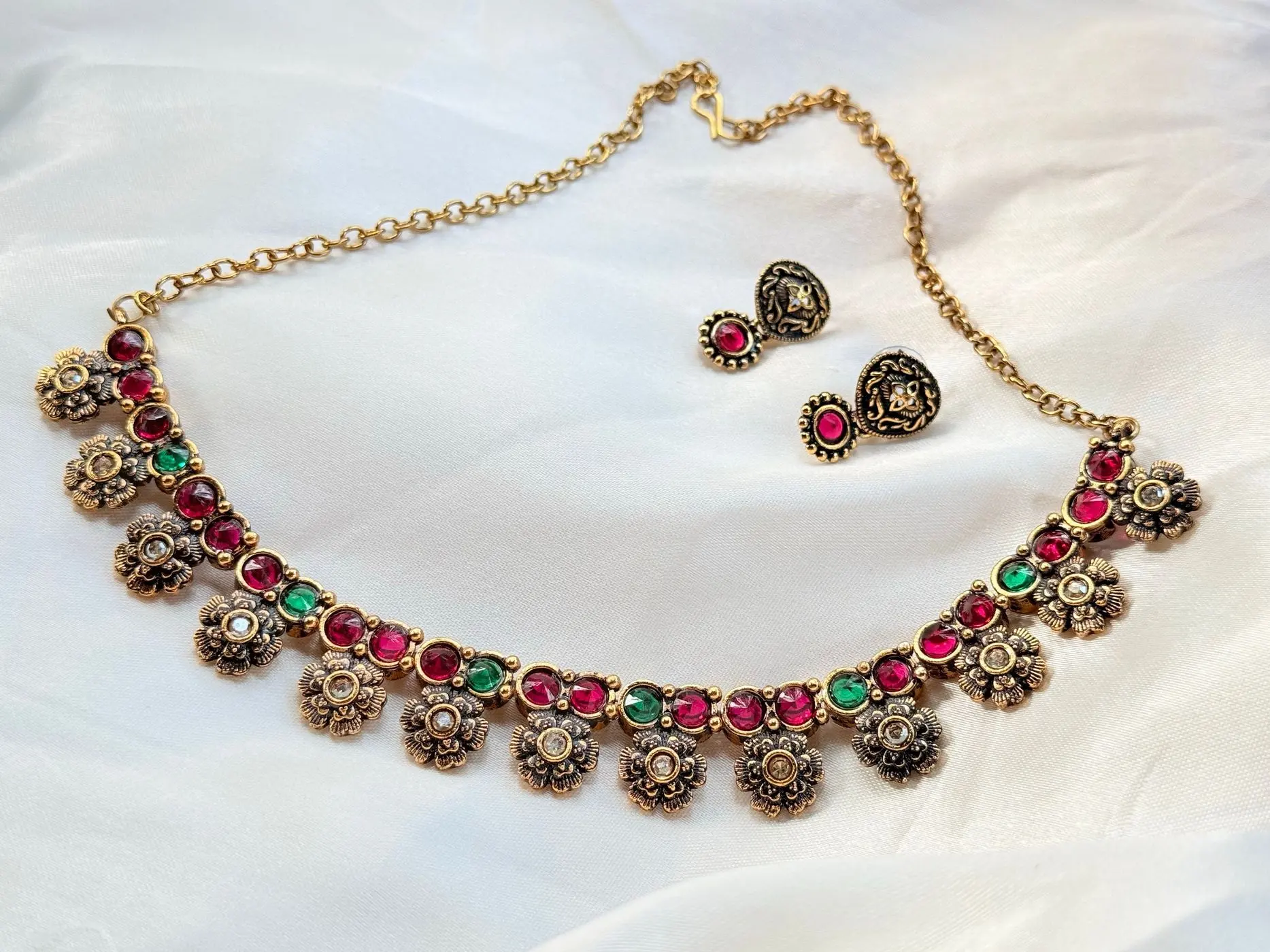 Gulnaar bloom necklace set 2