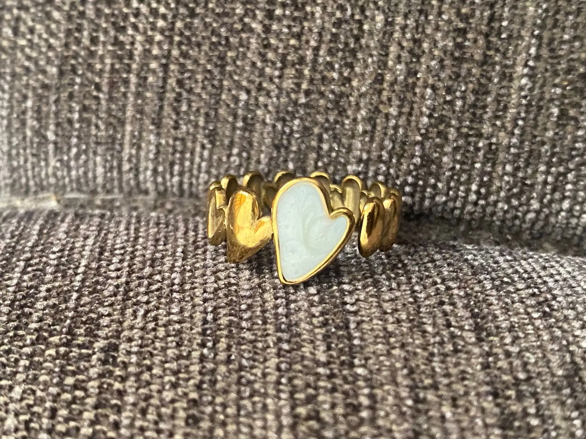 Free size adjustable Heart shape ring 1