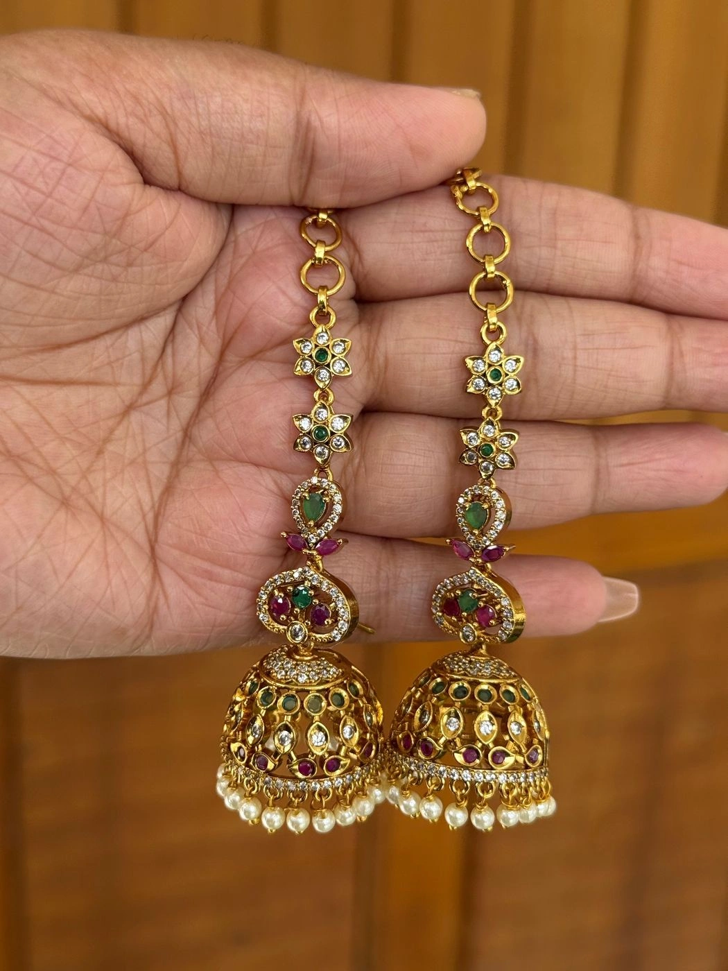 Premium AD stone maatti jhumka 2