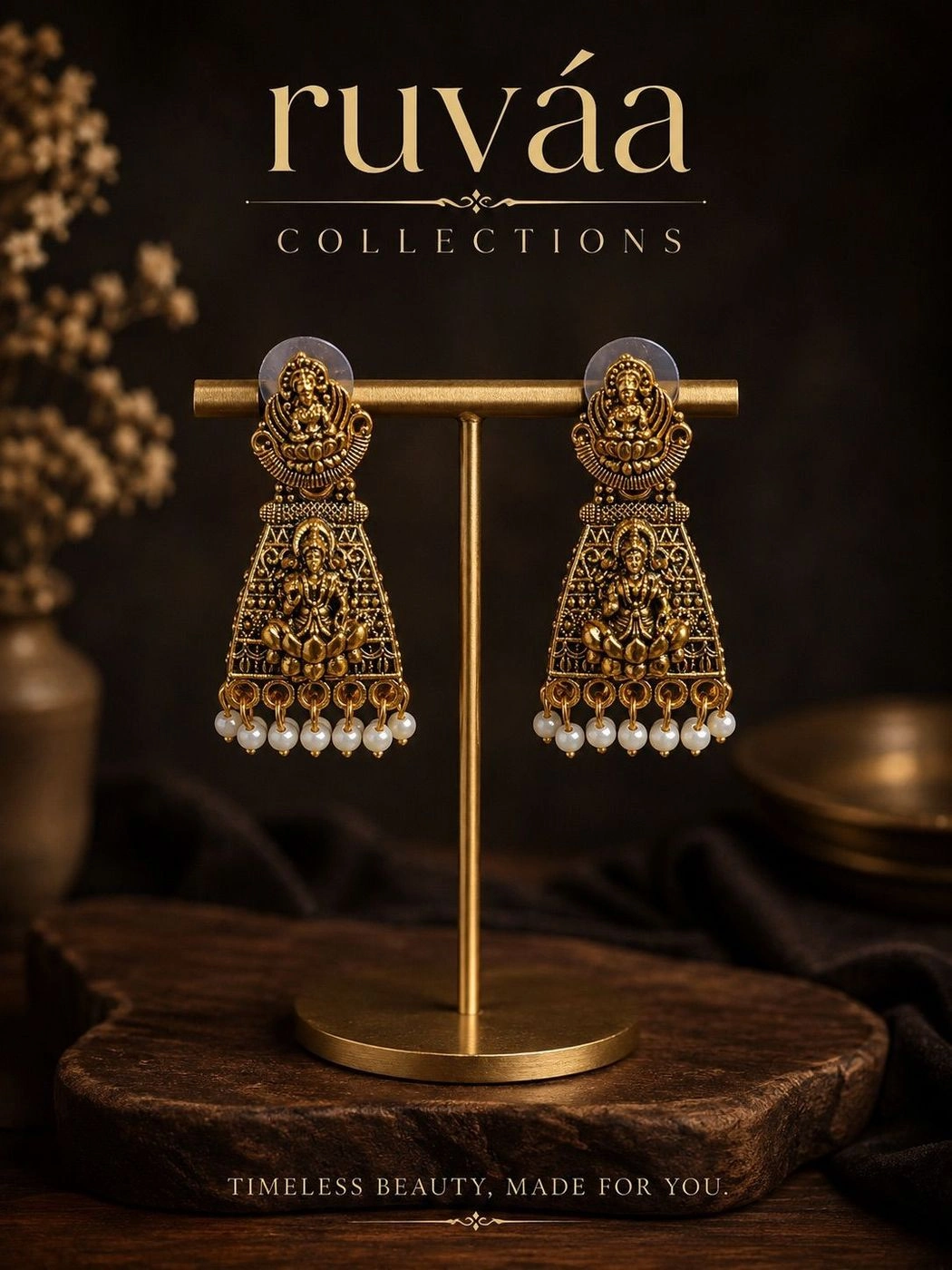 Traditional temple style earrings