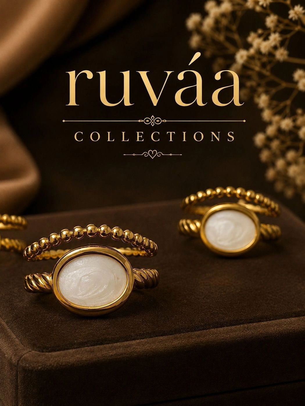 Ivory halo ring