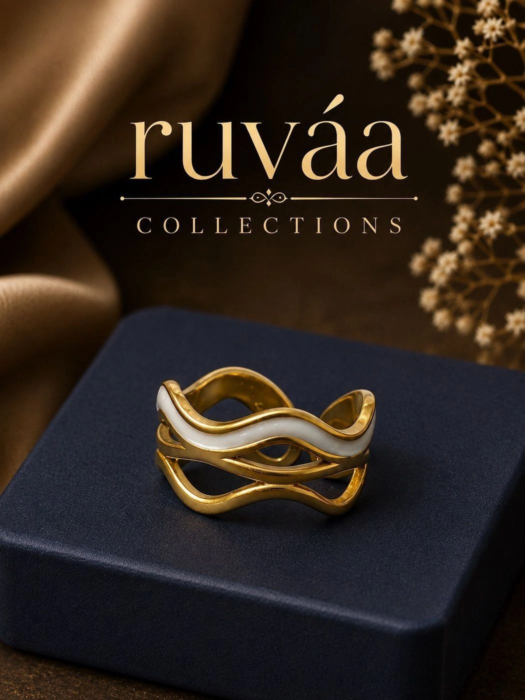 Ivory wavy ring