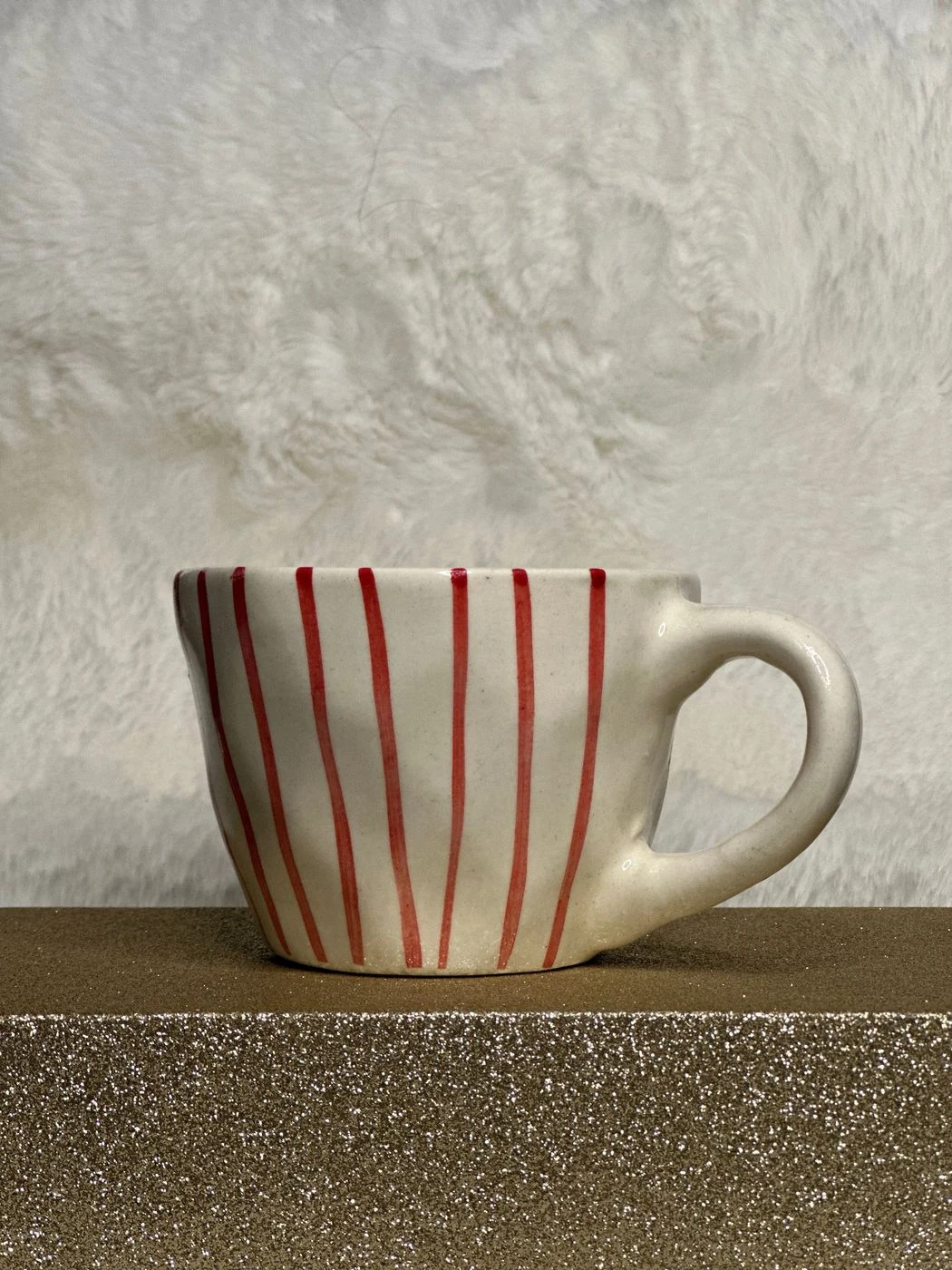 Red stripe mug