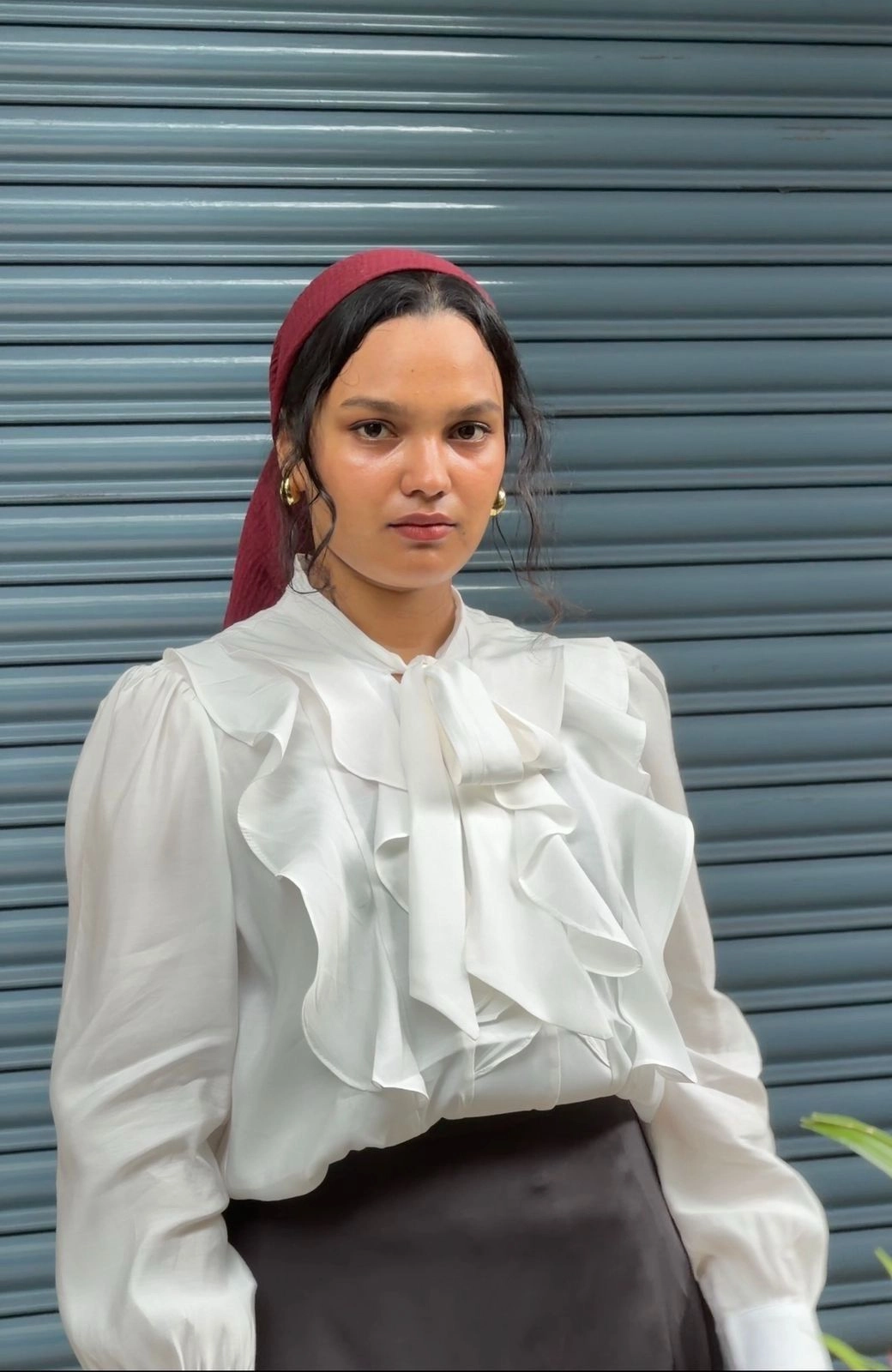Pearl ruffle blouse 2