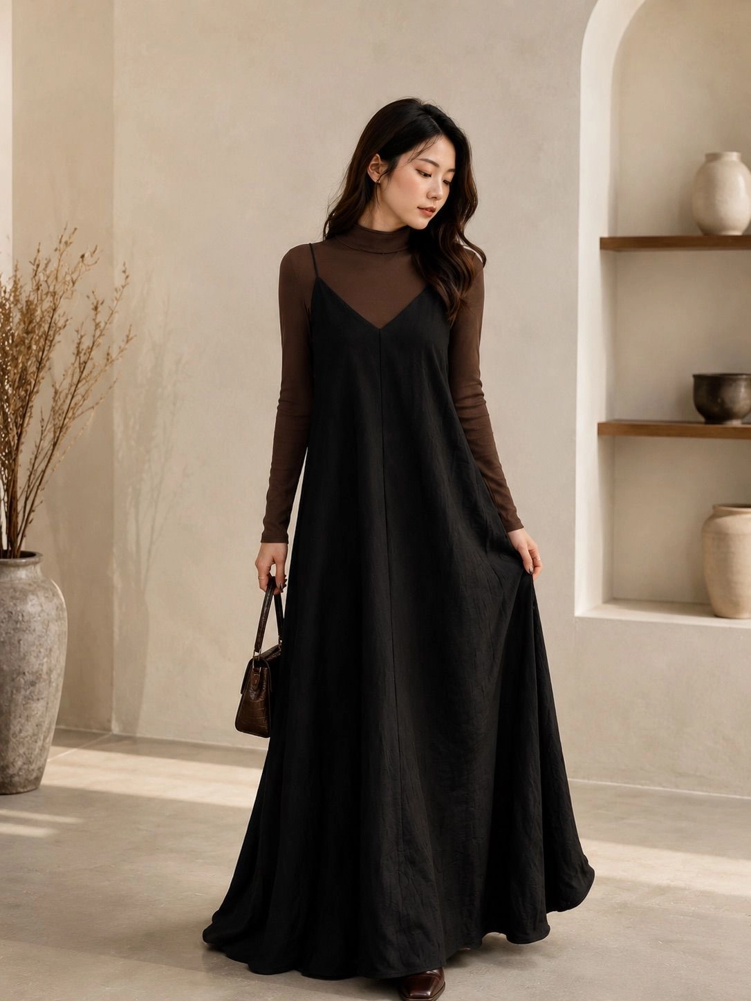 Noir Muse Maxi Dress 1