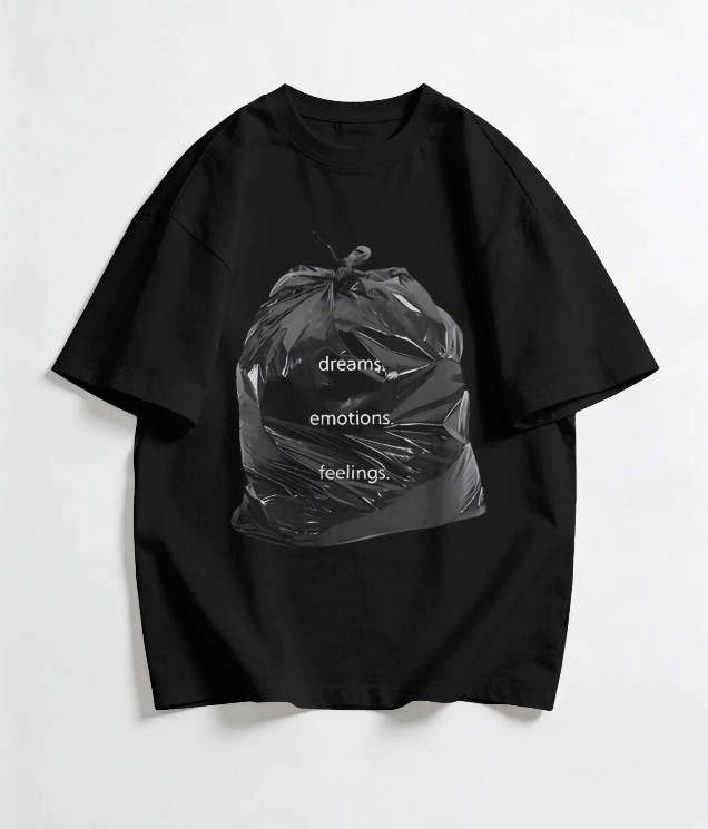 Bagged Feelings Oversized Graphic unisex T-Shirt 1