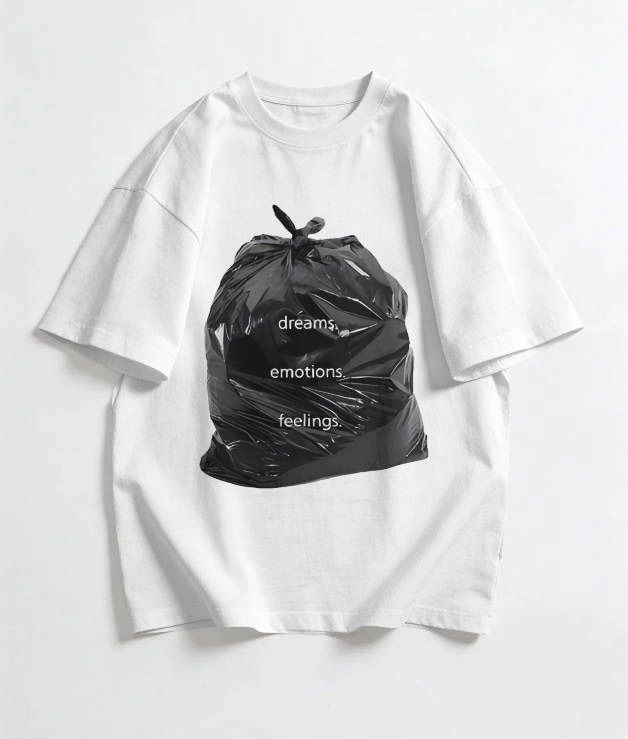Bagged Feelings Oversized Graphic unisex T-Shirt 2