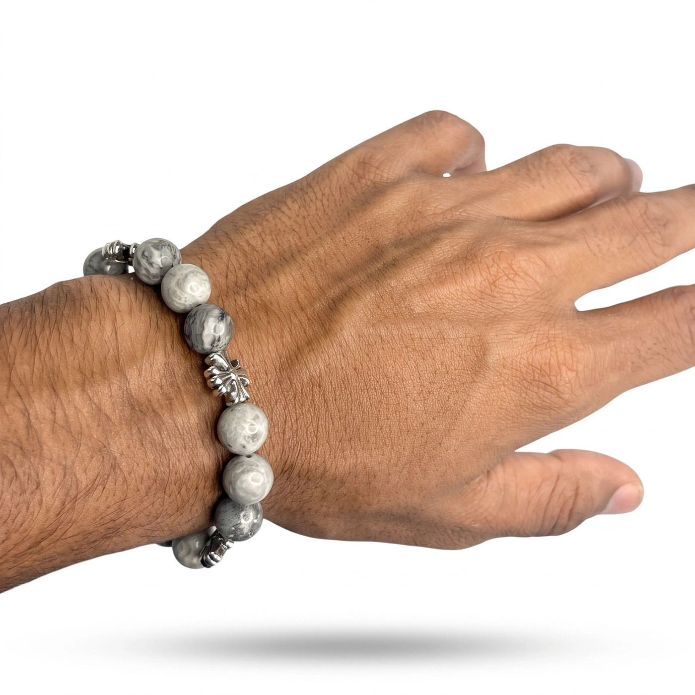 KRŌMIX STONE CROSS BRACELET