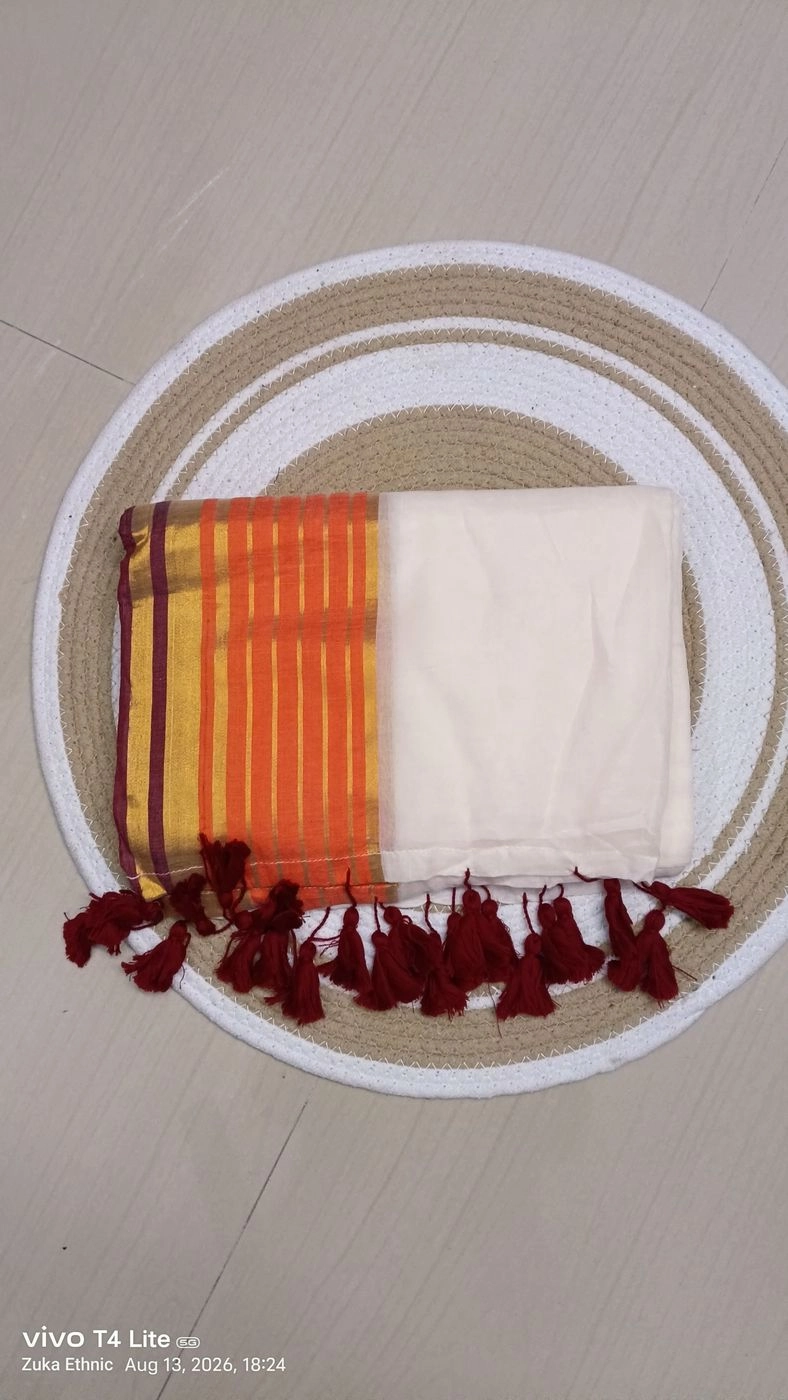 Premium mulcotton 120 count saree
