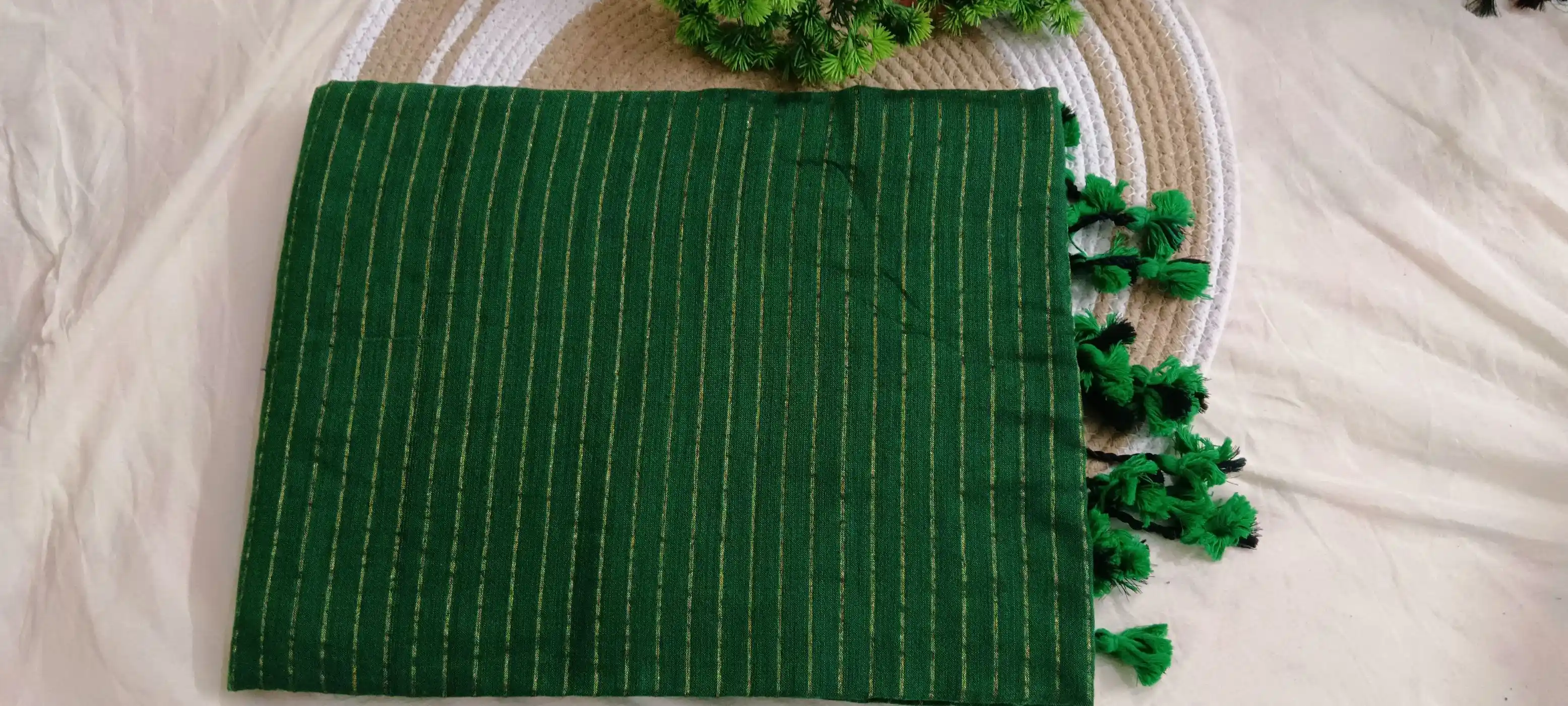 Sift cotton Green saree