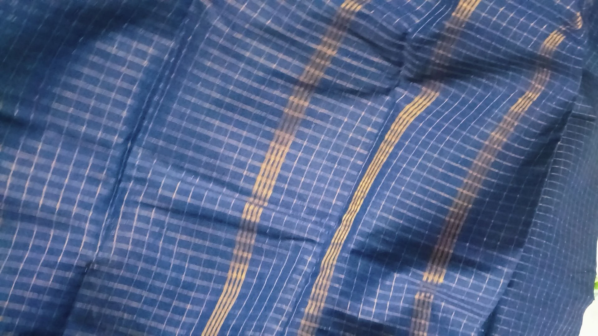 Sungudi kattam saree with peacock border navy blue 2