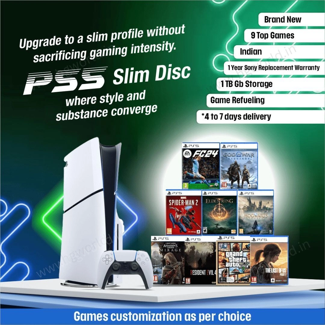 Sony PlayStation 5 Slim Disc Edition 1TB (PS5) – Dual Controller Bundle 6