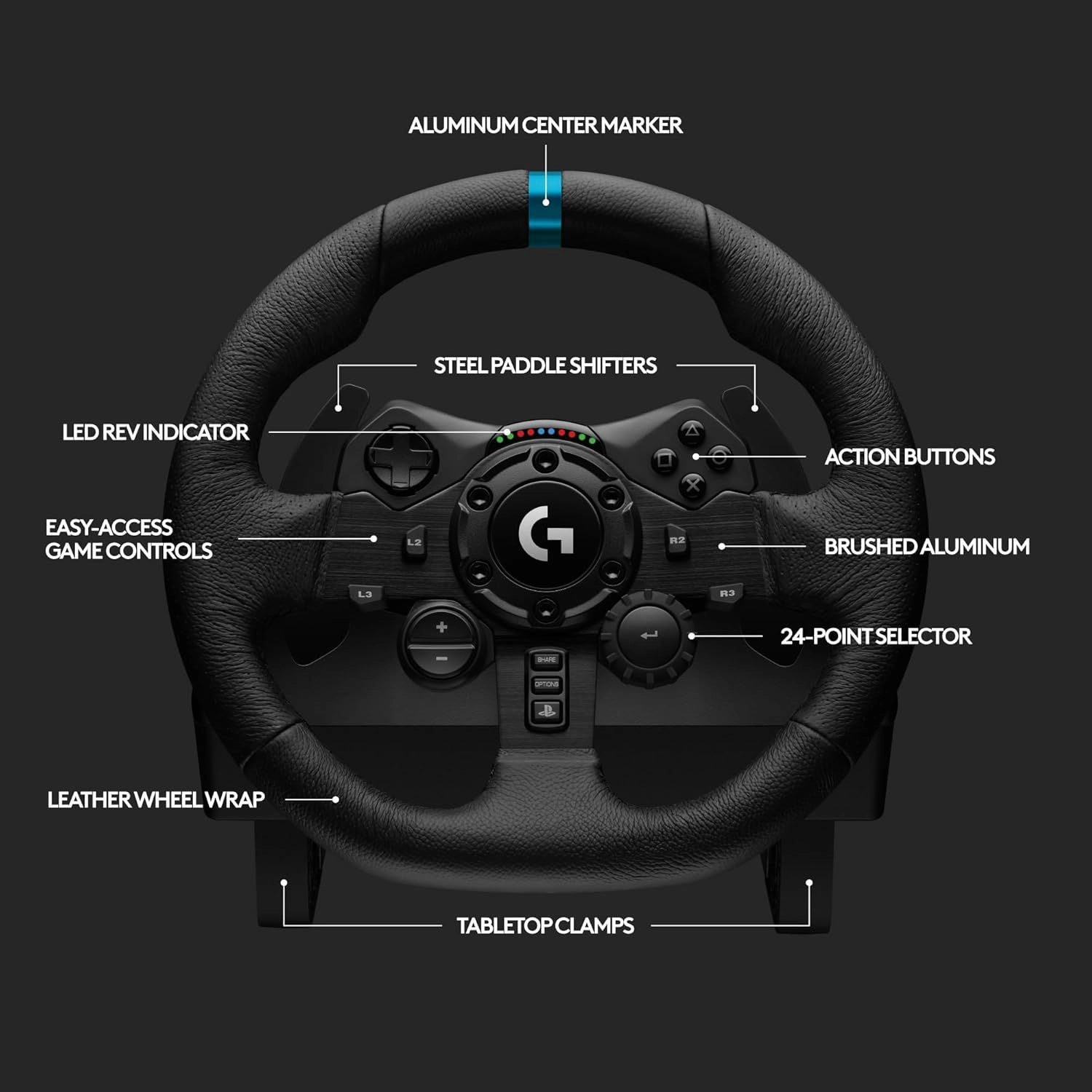 Logitech G923 TRUEFORCE Racing Wheel – (Wheel + Pedals) 5
