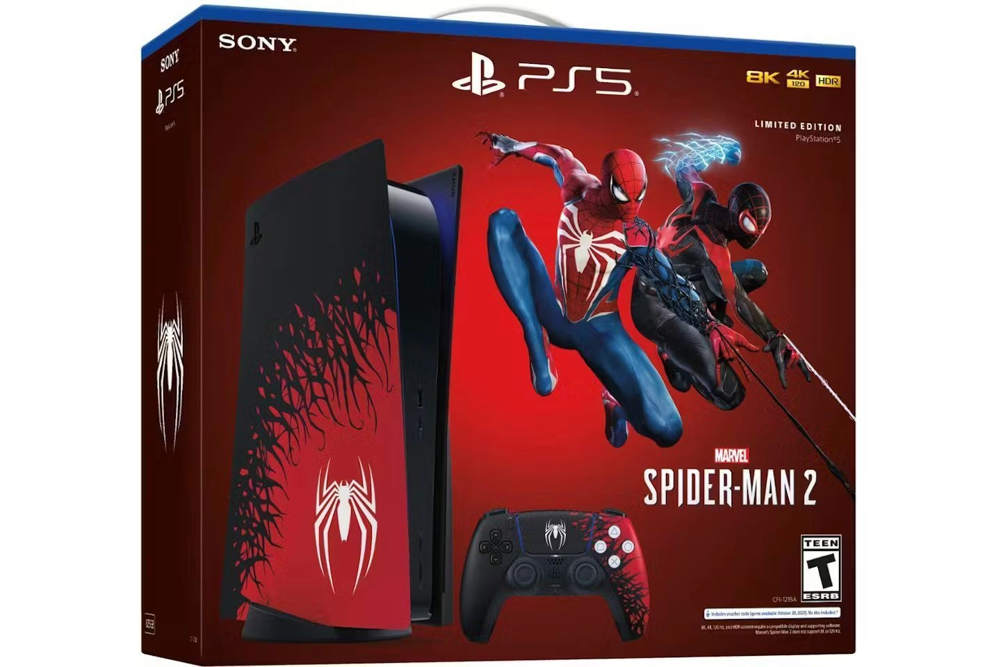 Sony PS5 PlayStation 5 Disc Edition – Marvel's Spider-Man 2 Bundle (Dual Controller Pack)