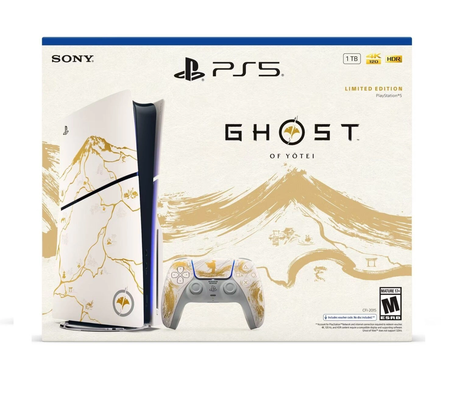 Brand New Sony PlayStation 5 Ghost of Yotei Limited Edition Console | PS5 Slim | 1 TB (1000 GB) SSD Disc Edition Gaming Console | 1 Year Brand Warranty Included (Dual Controller Bundle) 2