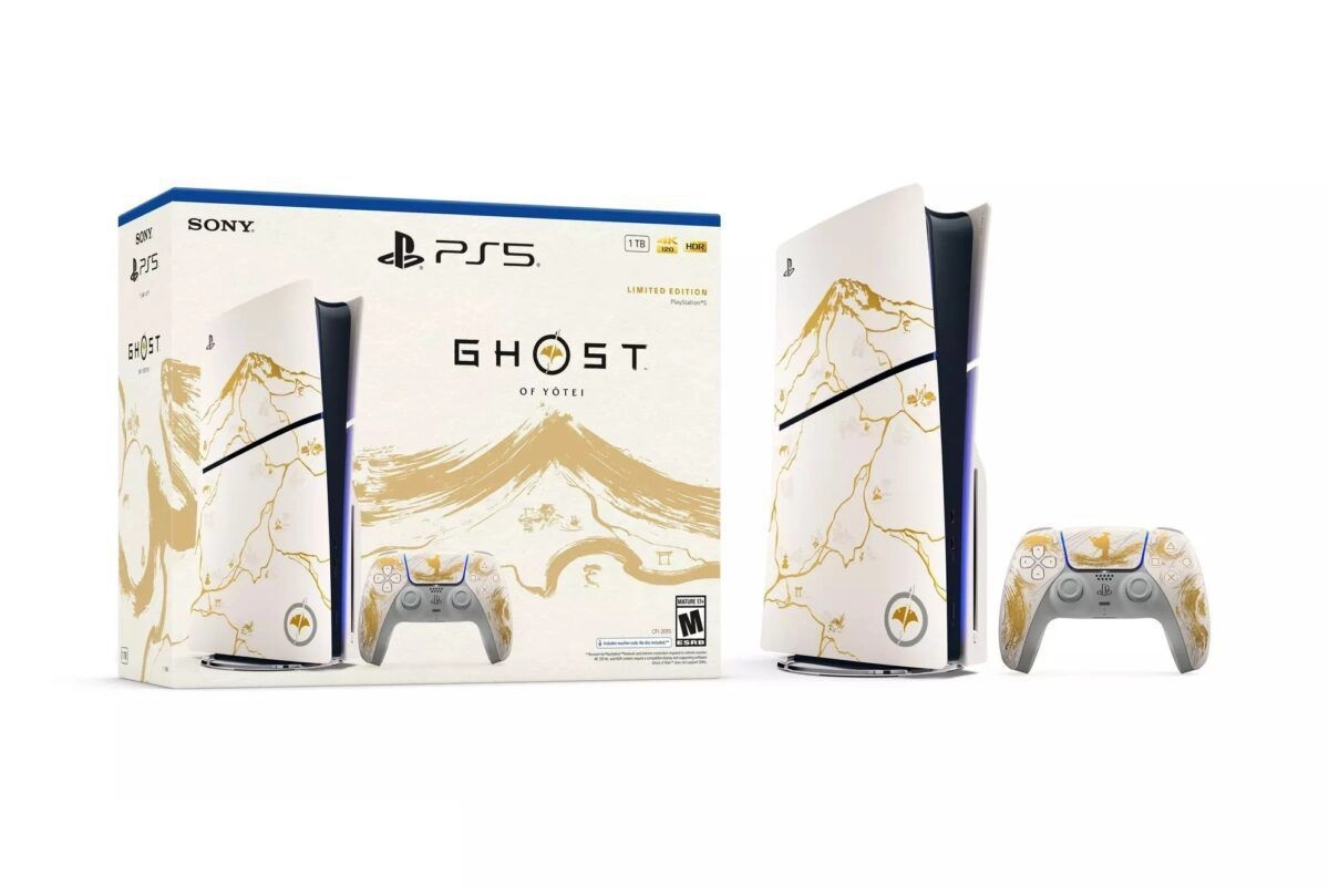Brand New Sony PlayStation 5 Ghost of Yotei Limited Edition Console | PS5 Slim | 1 TB (1000 GB) SSD Disc Edition Gaming Console | 1 Year Brand Warranty Included (Dual Controller Bundle) 3