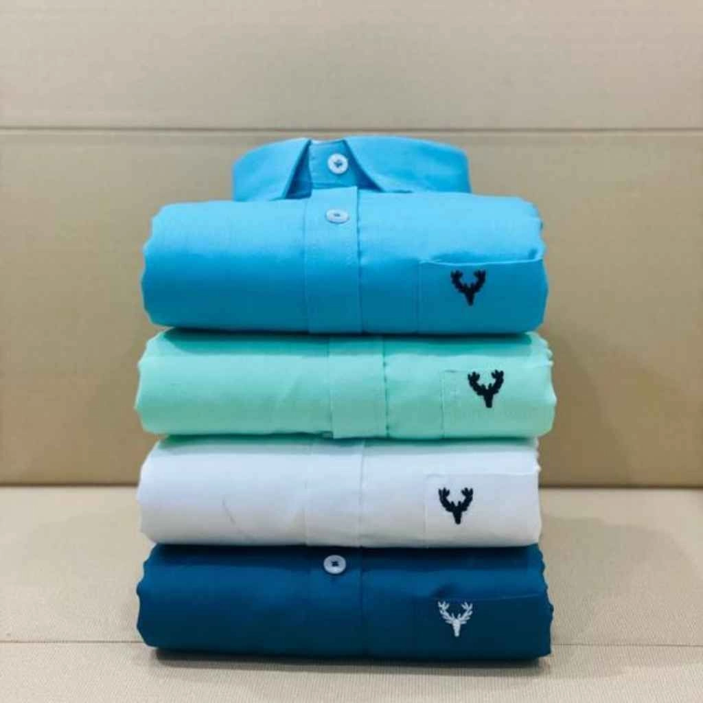 Mens pure cotton shirts 4 pcs combo 7