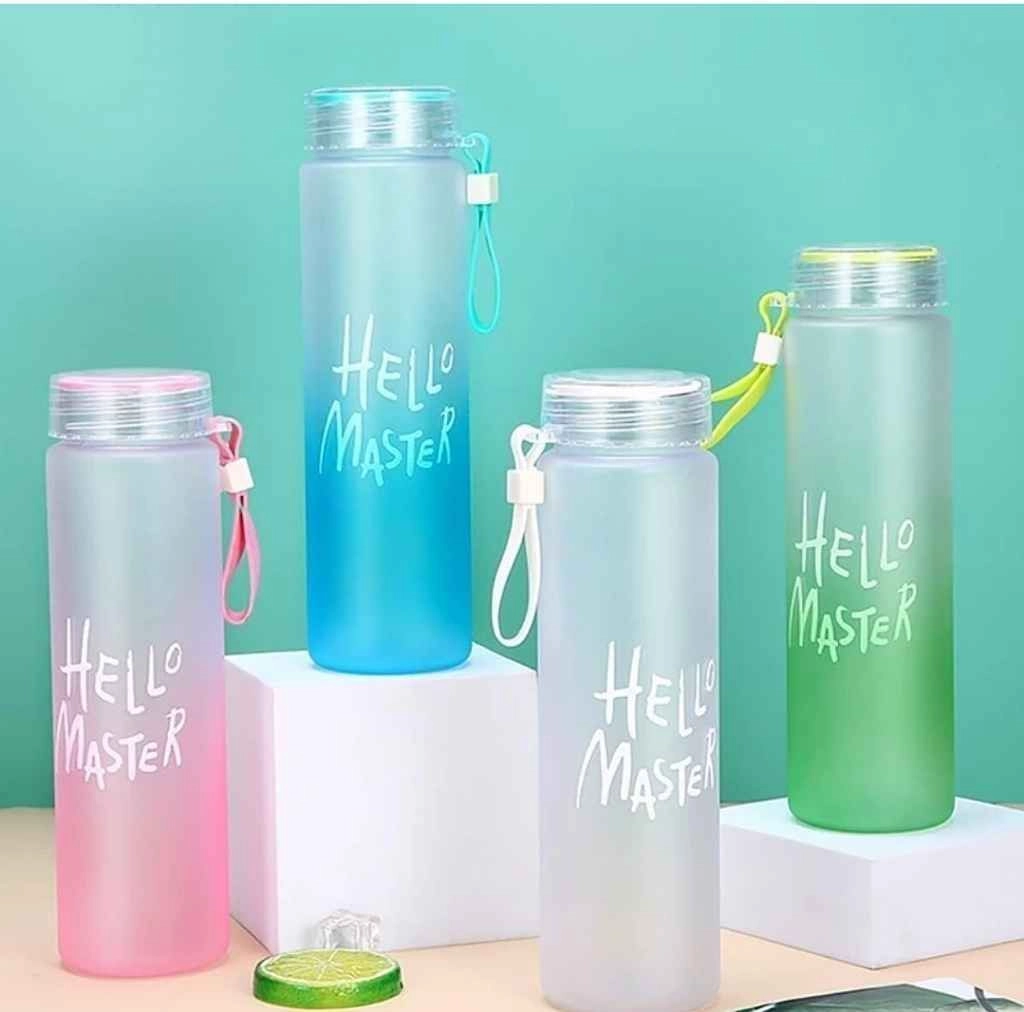 Hello master design glass water bottle 1