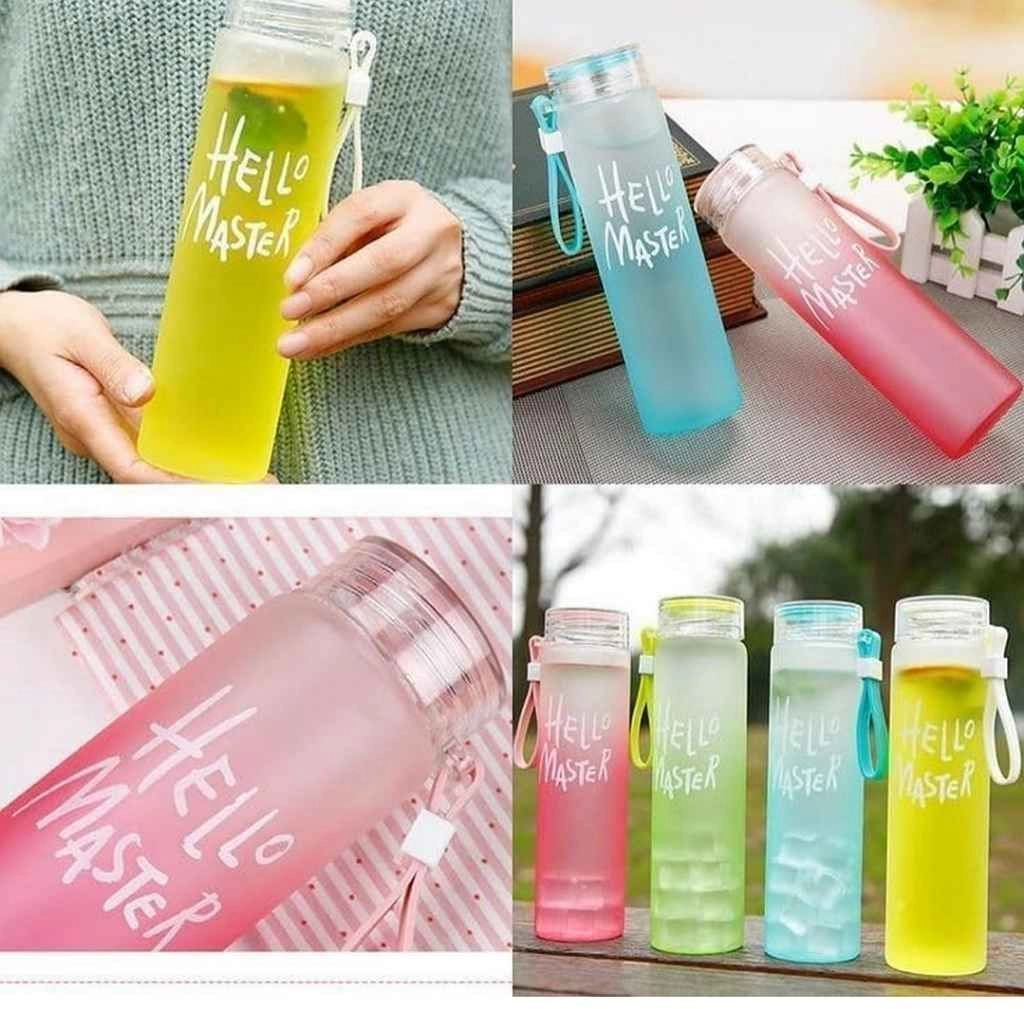 Hello master design glass water bottle 3