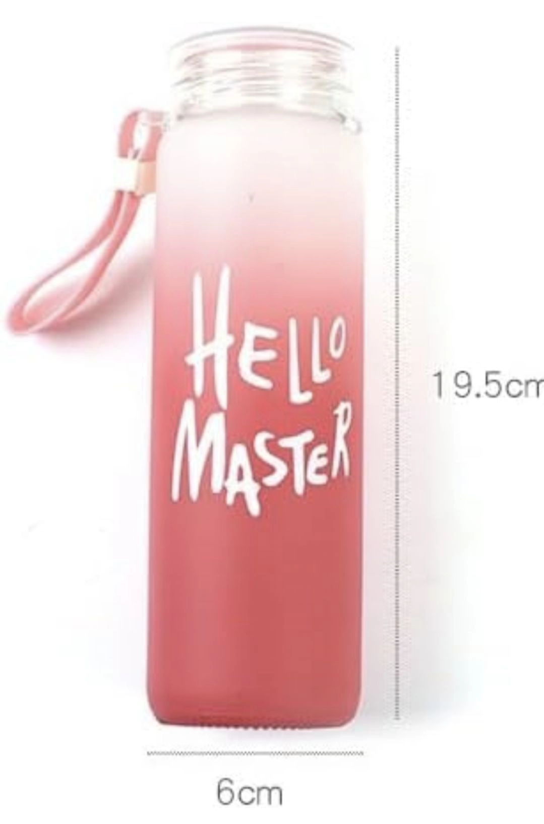 Hello master design glass water bottle 6