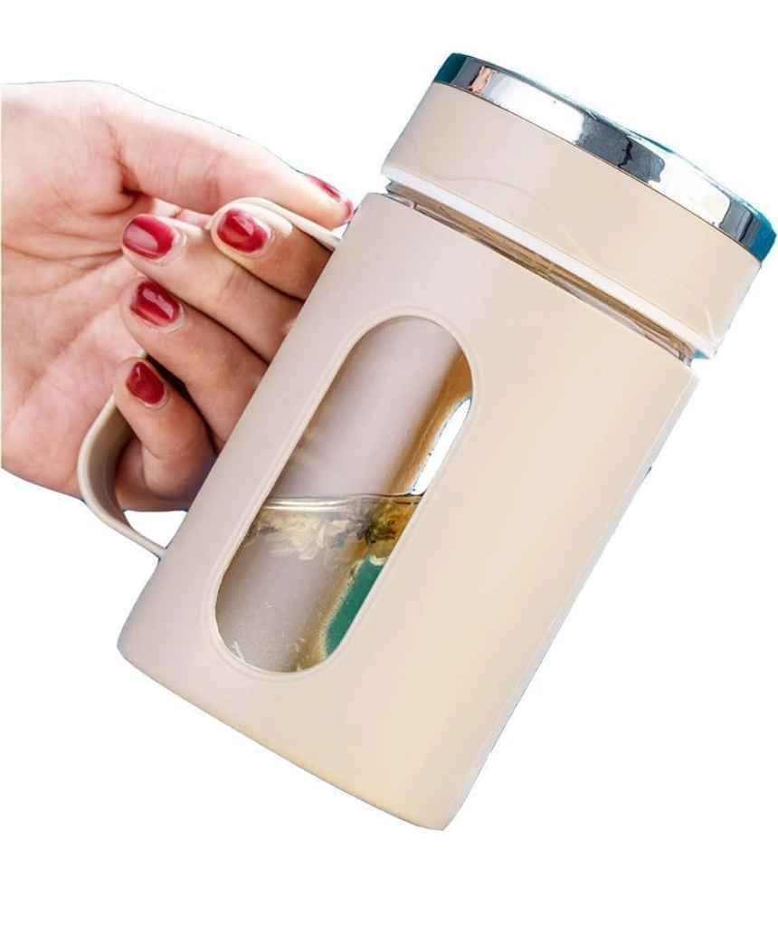 Glass mug with lid and handle 3