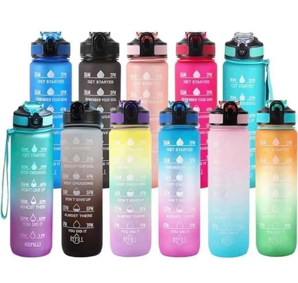 Motivational water bottles with time tracker 1