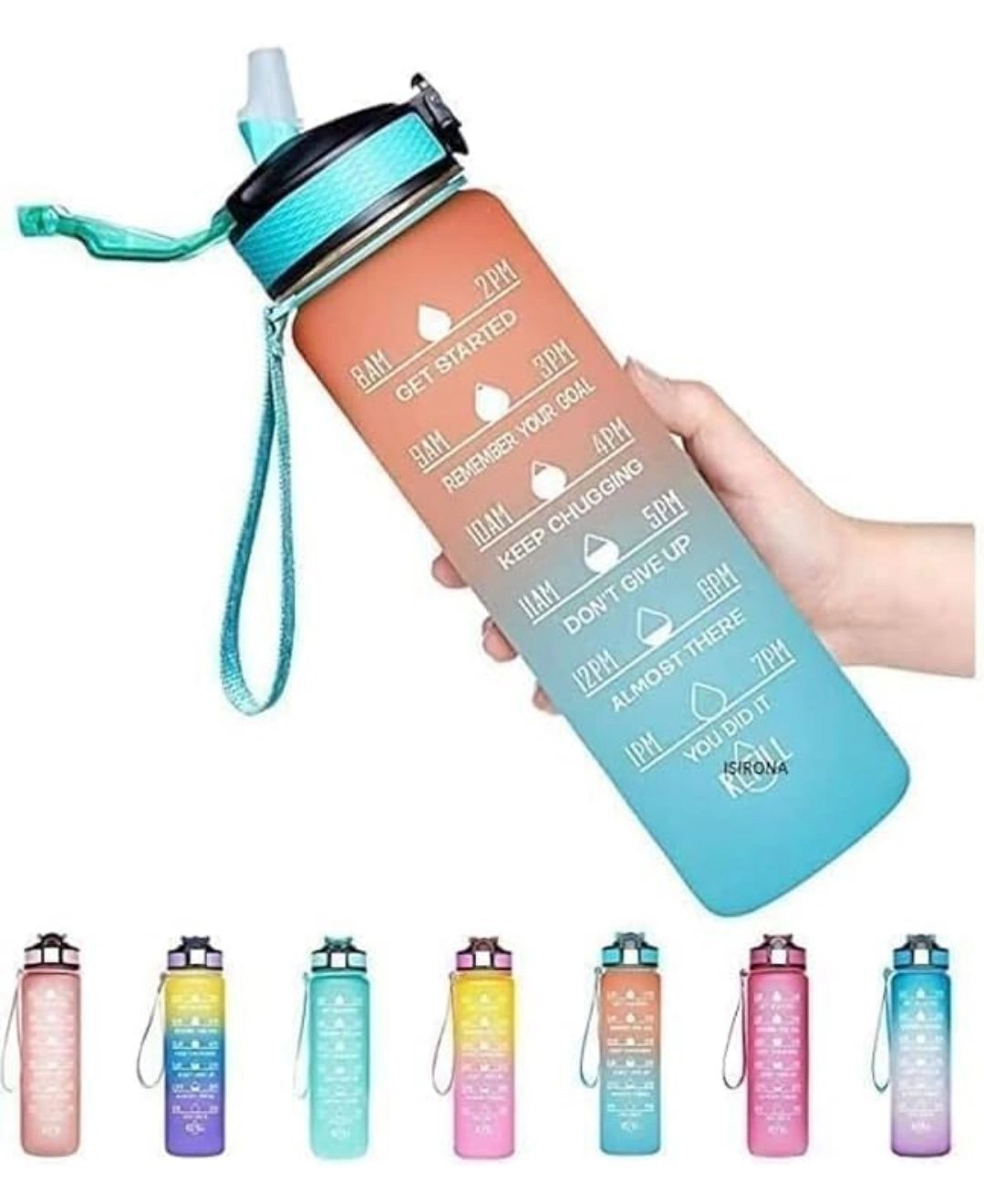 Motivational water bottles with time tracker 8