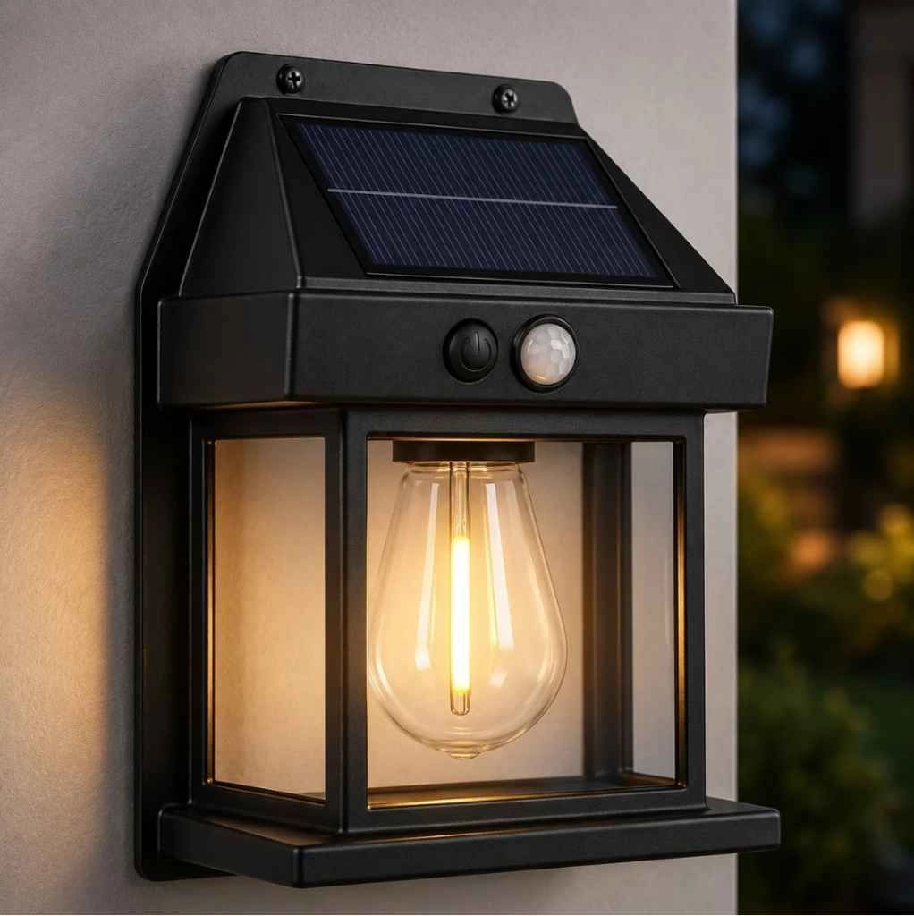 Solar power wall lamp with motion sensor 1