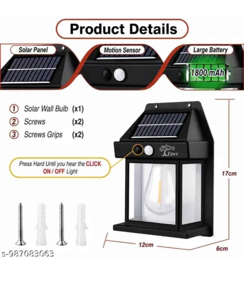 Solar power wall lamp with motion sensor 3