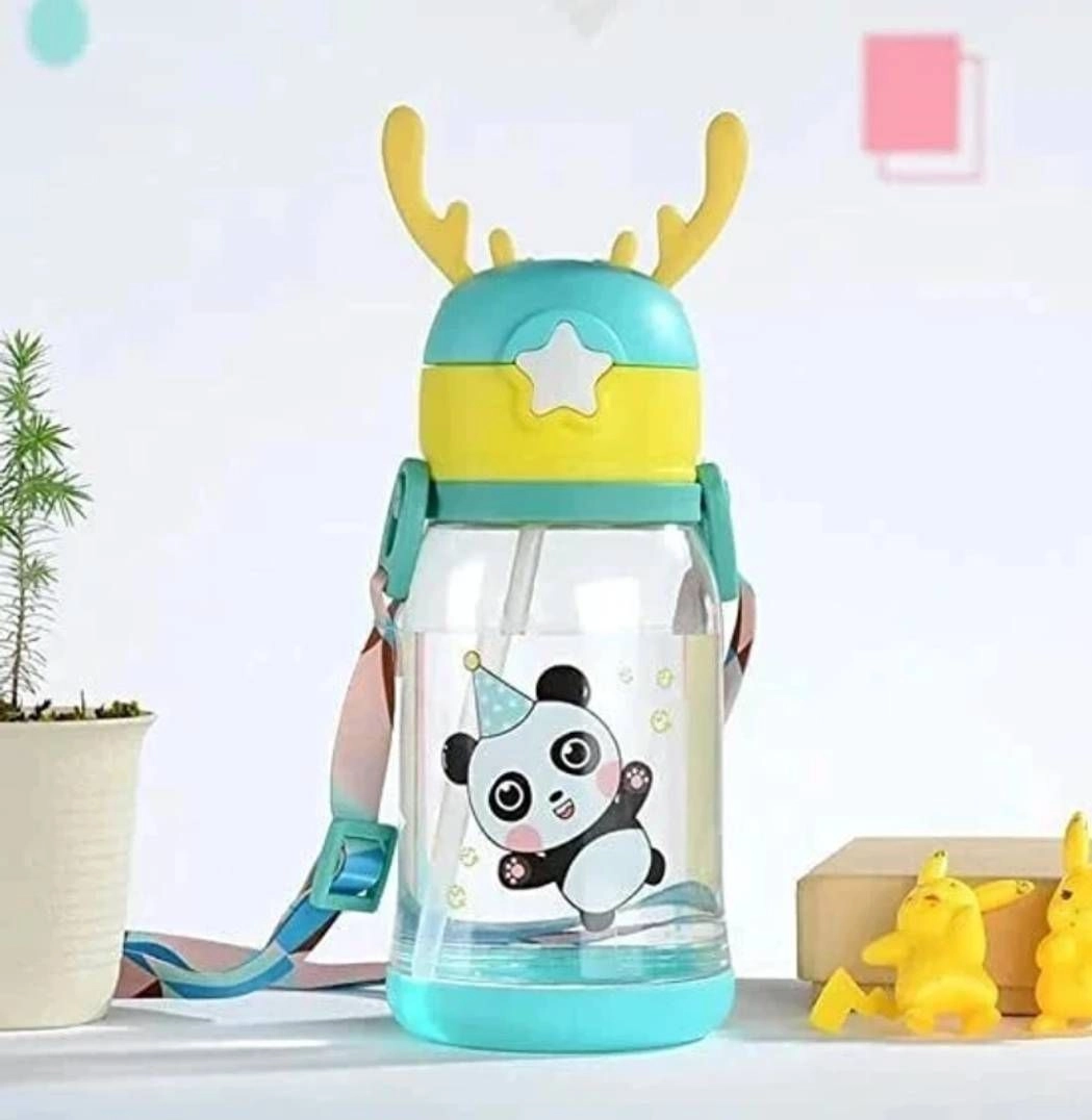 500 ml water bottle with straw and strap 3