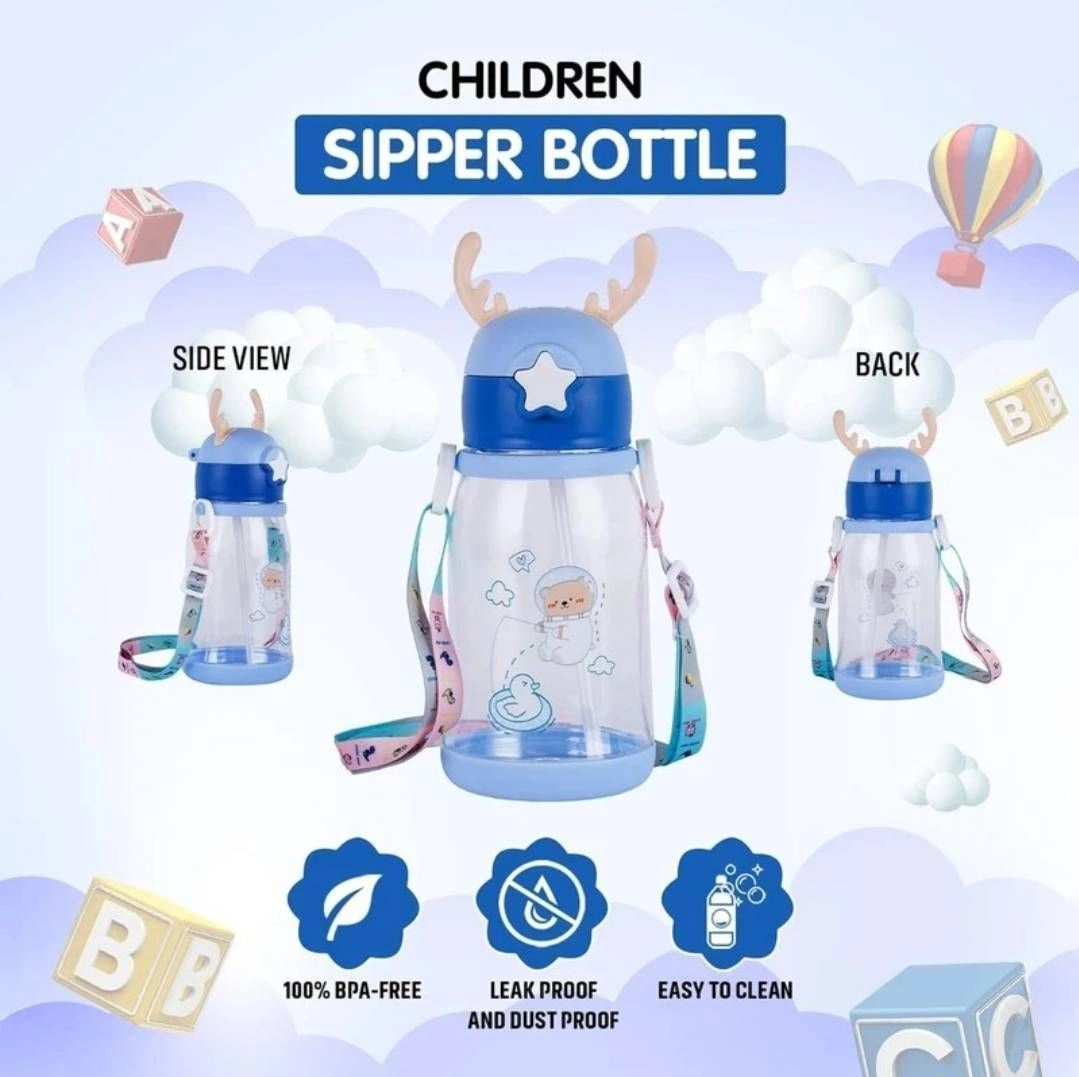 500 ml water bottle with straw and strap 4