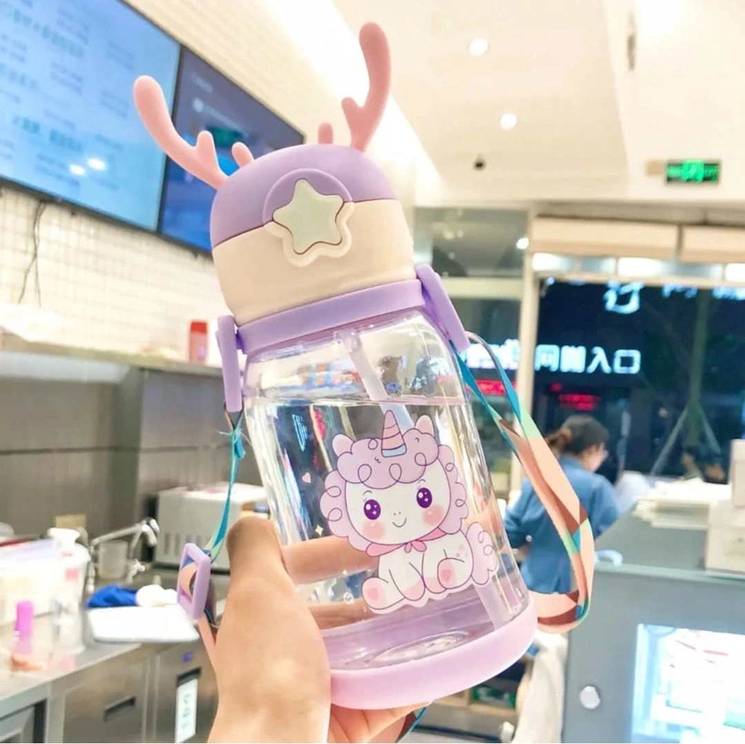 500 ml water bottle with straw and strap 5